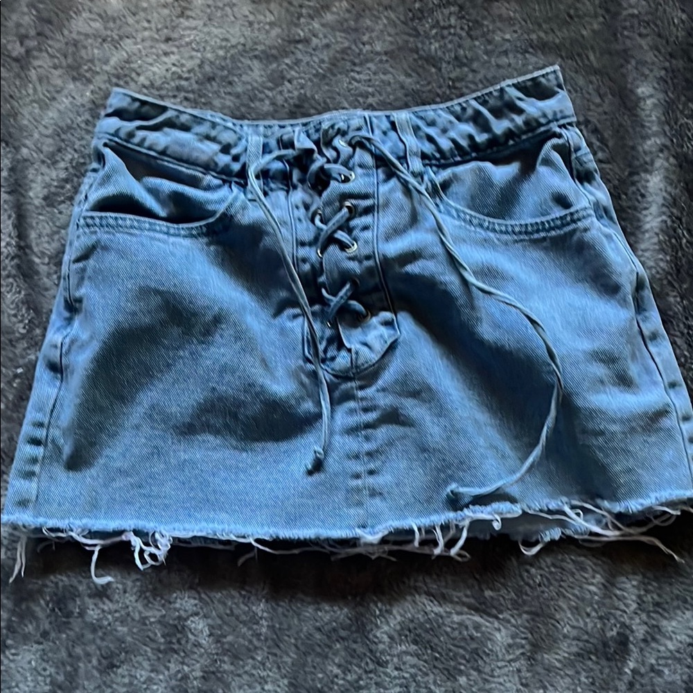 Denim Lace-Up Mini Skirt Kendall & Kylie size 2